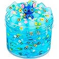 Blue Jelly Cube Crunchy Slime, Soft Non-Stick Clear Crystal Slime, Stress Relief Toy for Girls and Boys, for Kids Party Favors Gifts Ideas, Birthday Gifts