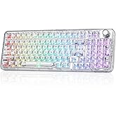 YUNZII X98 QMK/VIA Wireless Mechanical Gaming Keyboard with Knob,Tri-Mode BT5.0/USB-C/2.4GHz Hot Swappable Keyboard,Pre-lubed