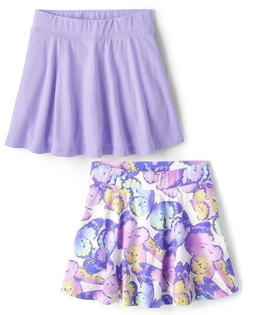 The Children's Place,Fashion Skort,Petal Purple/Simply White,Small (5/6)
