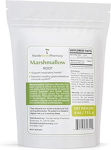 Florida Herbal Pharmacy, ORGANICALLY Grown Marshmallow Root (Althaeae officinalis) 4 oz.