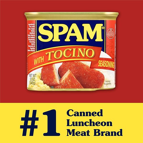 SPAM TOCINO SEASONING, 12 OUNCE CAN
