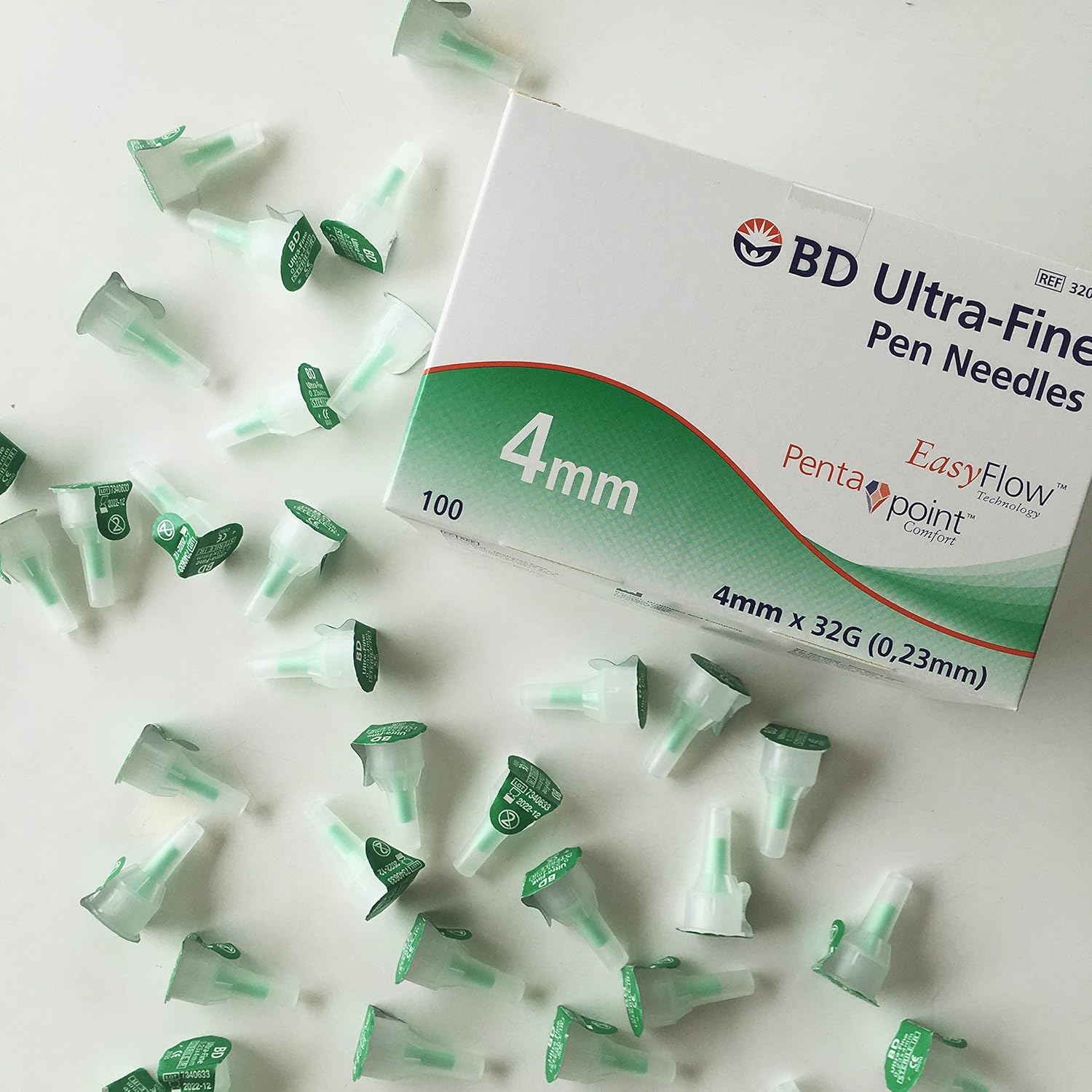 BD Ultra-Fine Nano Pen Needles 4mm x 32G (5/32” x 0.23mm) Box of 90: Health & Personal Care