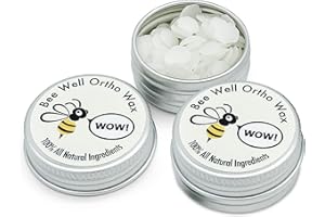 Bee Well Ortho Wax | Pure | All Natural Extra Firm Braces Wax | Protect, Prevent & Relieve Orthodontic Braces Discomfort & Mouth Pain | 2 Recyclable Jars | 150 Total Pieces of Wax for Braces
