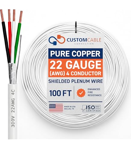 West Penn Wire 3244-4 Conductor 18 Gauge Shielded Cable CMR - USA