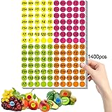 Garage Sale Price Stickers, 1400 PCS 3/4 Inch Price