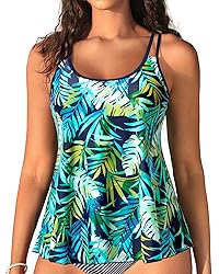 Womens Flowy Tankini Tops Only - Modest Bathing
