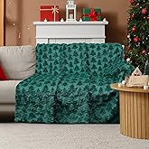 Green Christmas Blankets and Throws 50" x 60", Xmas Tree Soft Fuzzy Cozy Blanket for Couch Sofa Bed, Holiday Throw Blanket for Christmas Winter Home Decorations Ideal Gift Option