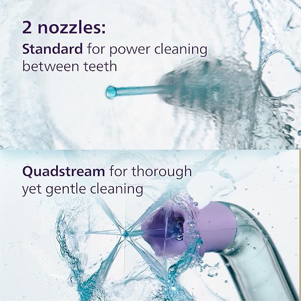 PHILIPS SONICARE CORDLESS POWER FLOSSER 3000 – WATER FLOSSER WITH INNOVATIVE QUAD STREAM TECHNOLOGY, ORAL IRRIGATOR WITH 2 FLOSSING MODES AND 3 PRESSURE LEVELS, IPX7 WATERPROOF, BLACK, HX3826/23