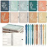 Resurhang 40 Pcs 20 Sets Employee Appreciation Gifts Bulk Inspirational Small Spiral Notebooks with Pens Thank You Gifts Office Party Favors for Coworkers Staff Team, Healing