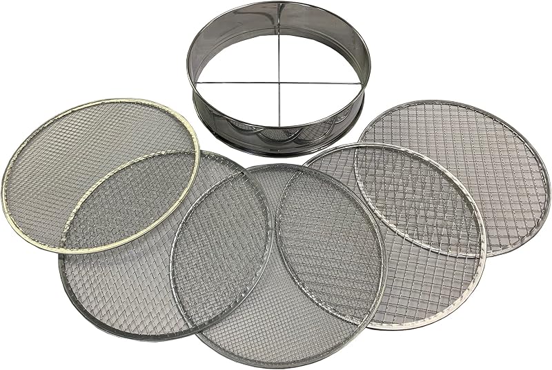 Selections Stainless Steel Garden Potting Bonsai Compost Soil Sieve with 5