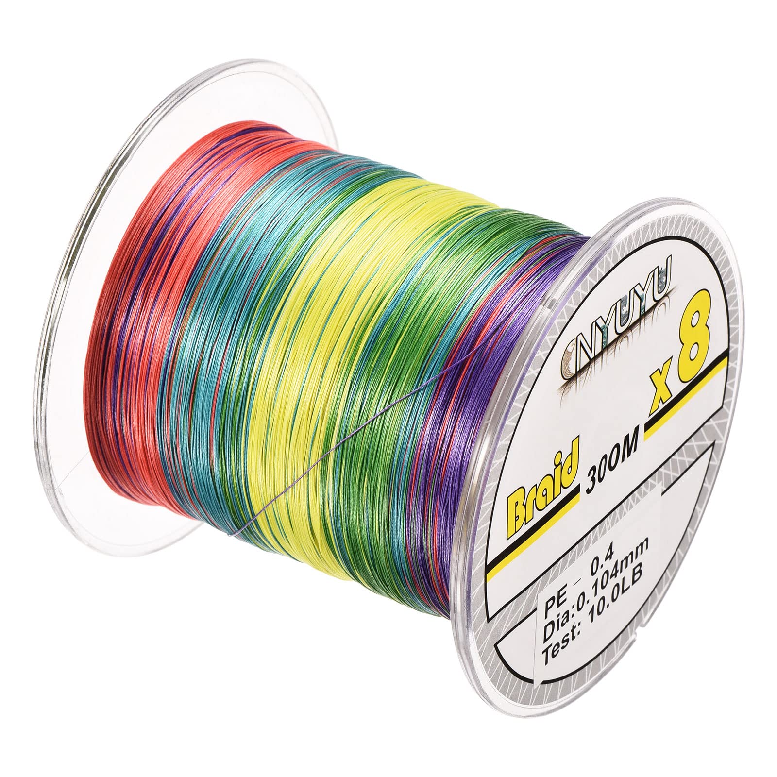 PATIKIL 328Yard/984Ft Braided Fishing Line 8 Strands, 10LB PE Braided Line Abrasion Resistant Zero Stretch for Saltwater or Freshwater, Colored