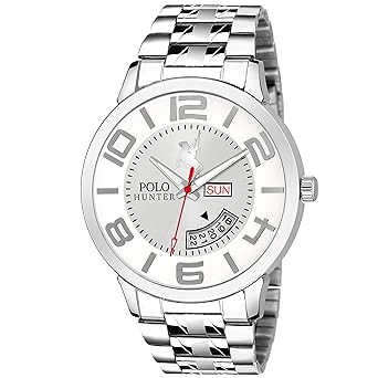 White Day and Date Mens Watch-1224