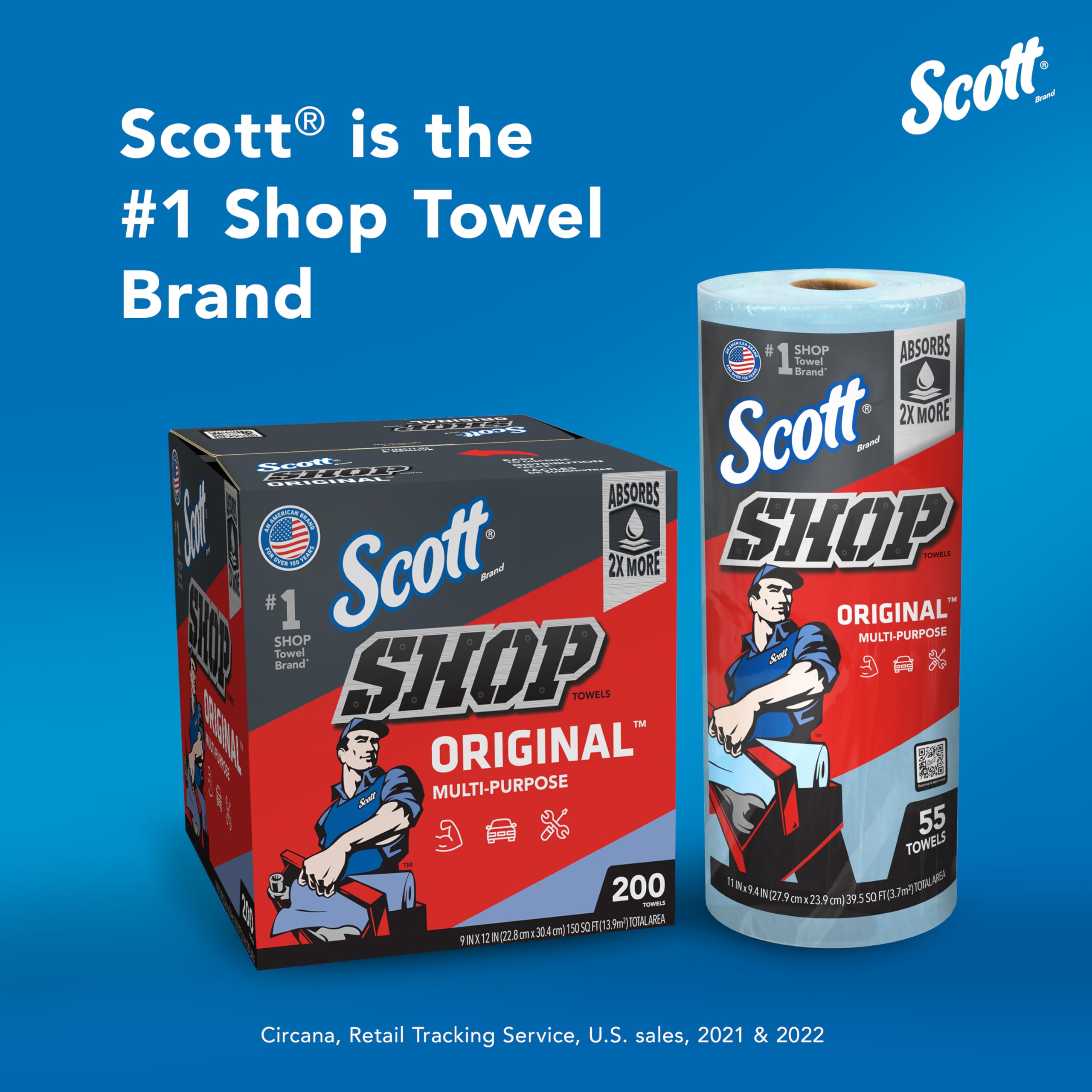 Scott Shop Original Blue Towels (75147), 9.4
