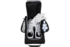 Murray Sporting Goods Golf Shoe Bag for Men and Women - Black Golf Shoe Travel Bag with Side Pockets for Golf Balls, Tees and Other Accessories