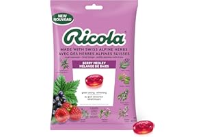 Ricola Berry Medley Throat Drops, 45 Count, Delicious Throat Relief & Care, Oral Anesthetic, Naturally Flavored
