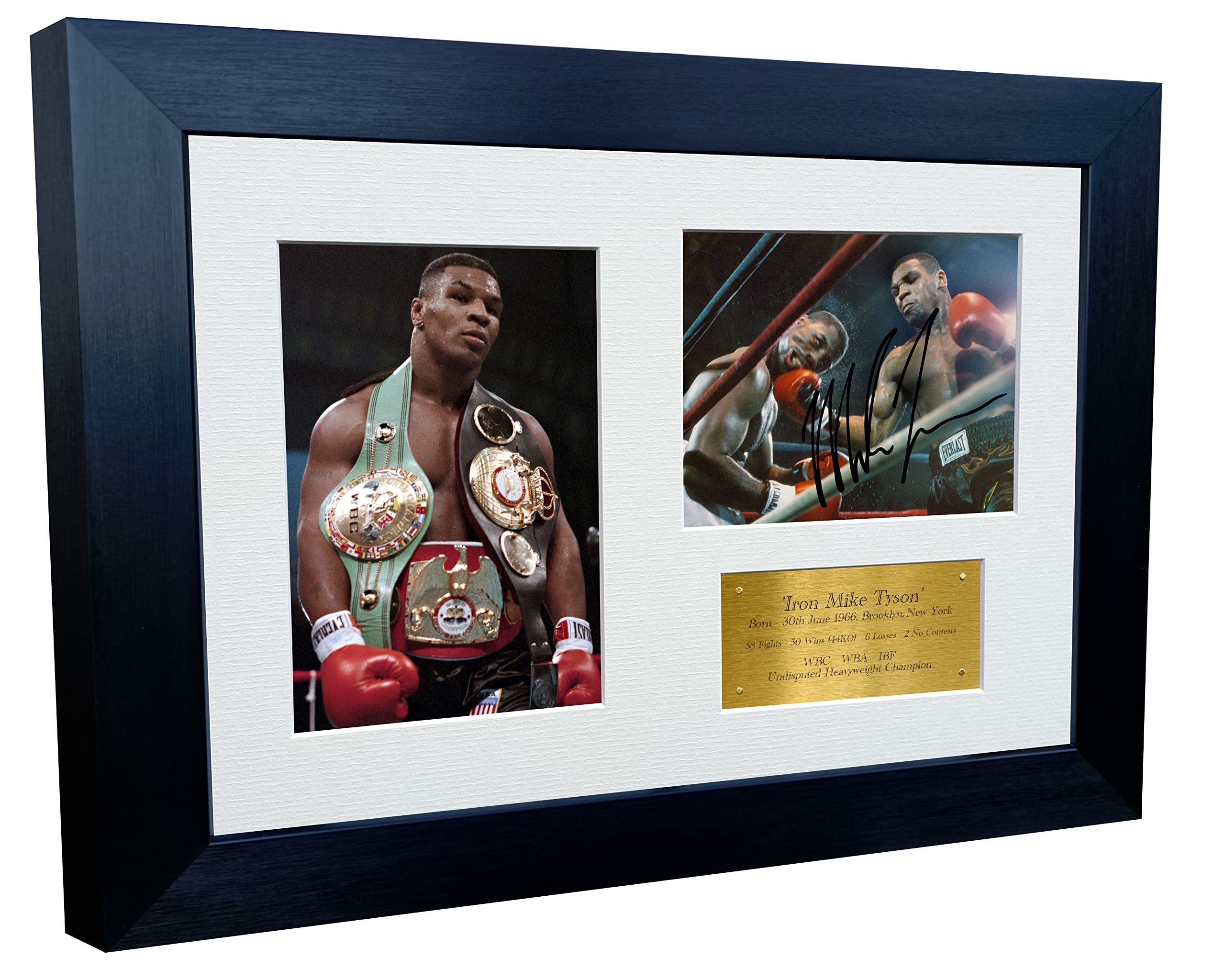Kitbags & Lockers Mike Tyson 12x8 A4 Autographed Signed Photo Photograph Picture Frame Boxing Gift Poster Gold