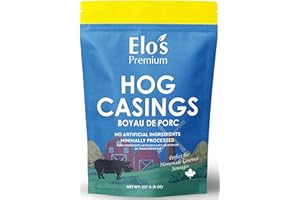 Natural Hog Casing (8oz 227g)| MADE IN CANADA| Premium Quality Sausage Casings | Ideal for Homemade Sausages | Easy to Handle