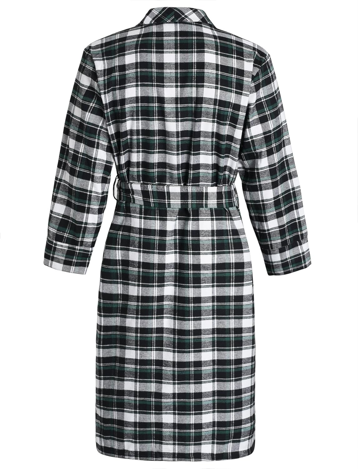 Latuza Men’s Cotton Flannel Robe XXL Black Green BigaMart