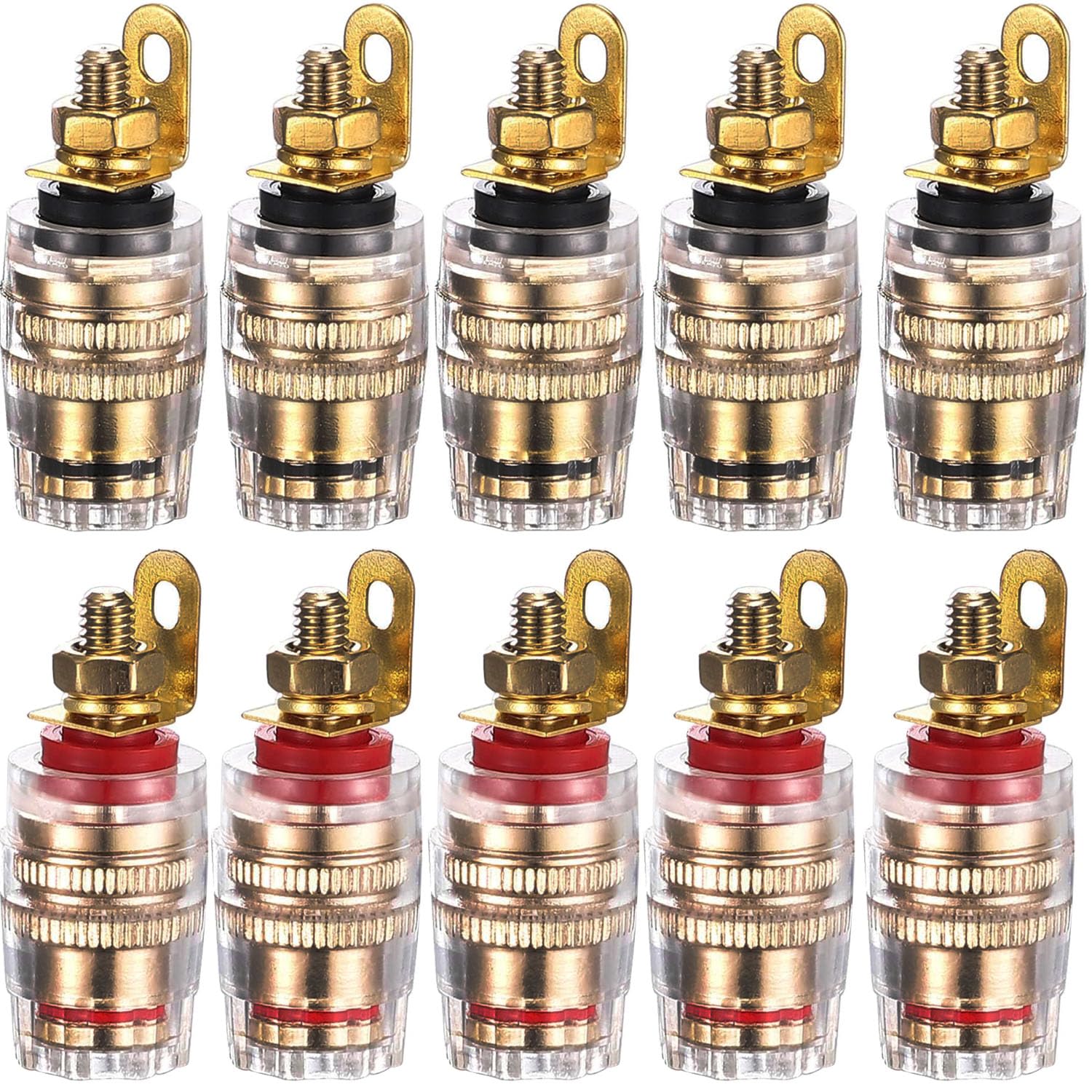 RUNCCI-YUN 10PCS Speaker Terminal Binding Post Banana Plug Socket Connector 4mm banana socket