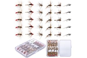UNYLE Fly Fishing Flies Kit,Dry Flies Wet Flies Streamers Nymphs for Fly Fishing, Trout Flies Fly Lures with Fly Box,Fly Fishing Assortment Kit for Bass Trout Steelhead Salmon, Fishing Gifts for Men
