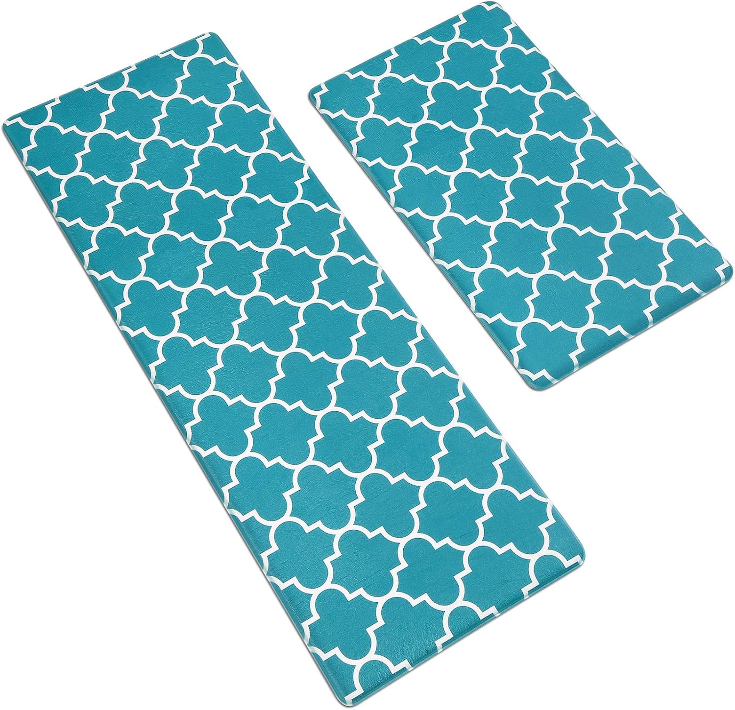 KMAT Kitchen Mat [2 PCS] Cushioned Anti-Fatigue Kitchen Rug, Waterproof Non-Slip Kitchen Mats and Rugs Heavy Duty PVC Ergonomic Comfort Foam Rug for Kitchen, Floor Home, Office, Sink, Laundry: Kitchen & Dining