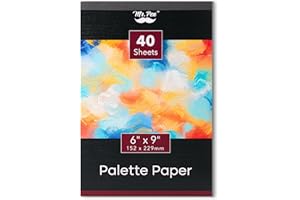 Mr. Pen- Palette Pad, 6"x9", 40 Sheets, Acrylic & Watercolor Paper, Disposable Palette