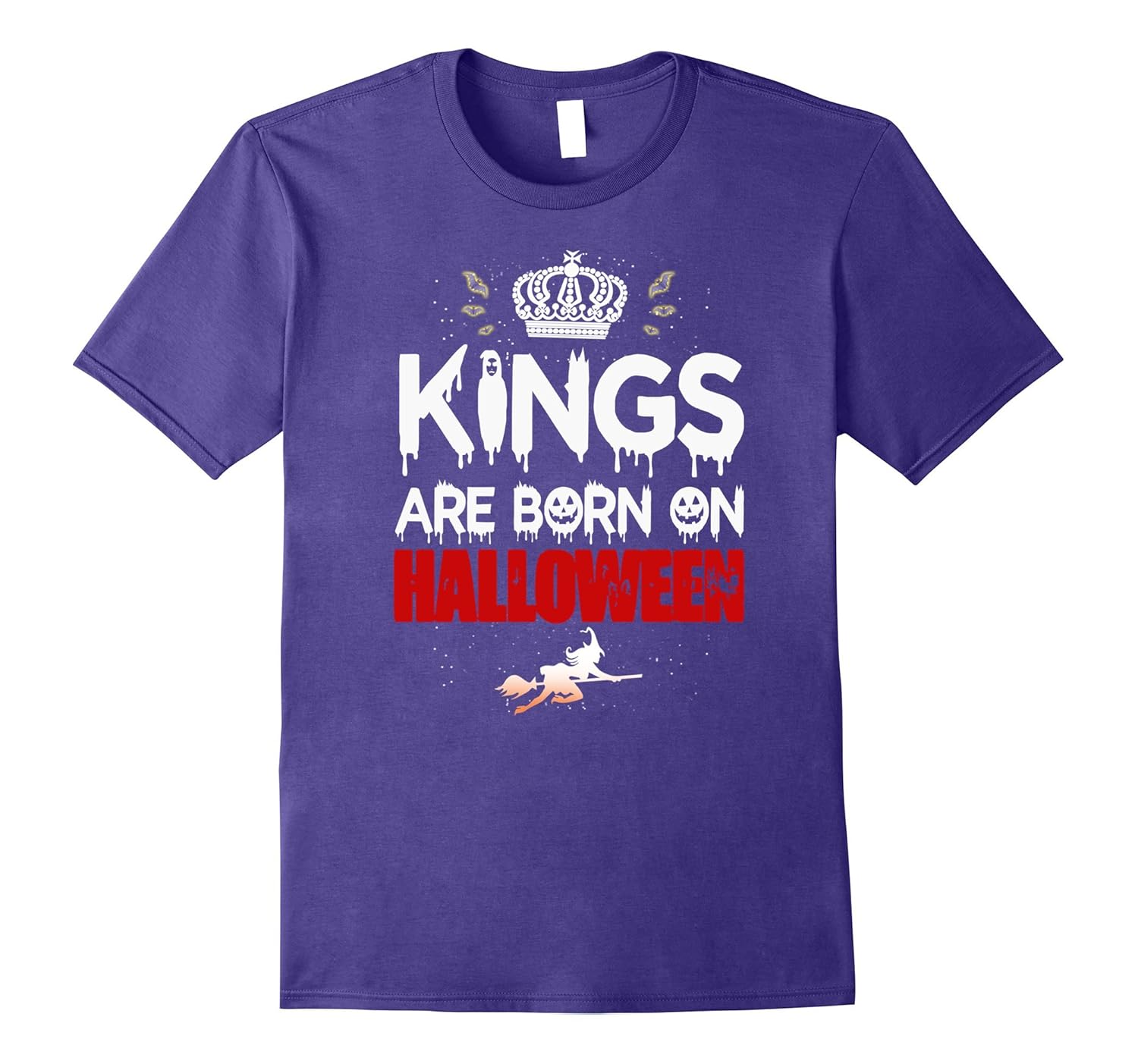 Kings Are Born On Halloween Gift T-shirt-Rose