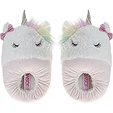 Josmo Kids Girl Slippers Animated Cartoon House Shoes - Lightweight Plush Warm Comfort Soft Aline (sizes: 9-10 toddler / 11-13 Little Kid / 1-5 Big Kid)