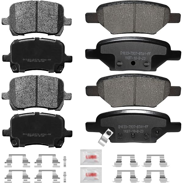 Amazon.com: TZJNLIRP 4pcs Disc Brake Pad Kit Set Rear Side Semi