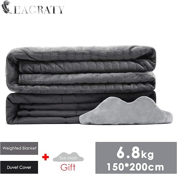 L'AGRATY Weighted Blanket for Adults 3-Piece Set-Premium Ultra Soft