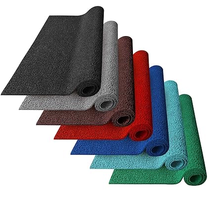 Zerbino Ingresso Esterno Zerbino Pvc Ricciolo Tappeti Da Esterno Gomma Drenanti E Igienici In 7 Colori E 3 Misure 120x200 Cm Marrone