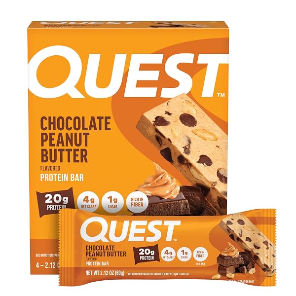 QUEST NUTRITION CHOCOLATE PEANUT BUTTER PROTEIN BARS, 20G...