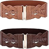 GRACE KARIN Women's Elastic Wide Belts Vintage Stretchy Belt Retro Fashion Cinch Belts for Dresses