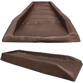 Master Mark Splash Block, Decorative Gutter downspout Extensions, Splashguard, Foundation Water Diverter, Rain Gutter Guard, Plastic 24&rdquo; (2 Pack) Chocolate