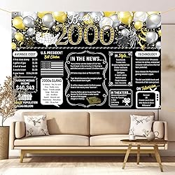 25th Birthday Black Gold Party Decoration Back in