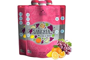 Lt. Blender's Sangria in a Bag – Wine Slushie Mixes - Each Bag Makes 1/2 Gallon of Frozen Red Sangria Mix – Non-GMO Wine Freezer Mix - Make with Wine, Liquor or as a Mocktail - (Pack of 3)