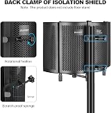Aokeo Microphone Studio Isolation Screen High Density Foam for Blue Yeti view 3