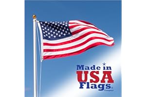 Made in USA Flags Co - 3x5 American Flag - Heavy Duty USA Flag - Premium PolyMax Polyester, Sewn Stripes, & Embroidered Stars - All Weather American Flags for Outside - FMAA Certified, US Made