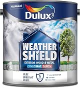 Dulux Weathershield Exterior One Coat Gloss 2.5L Pure Brilliant White view 2