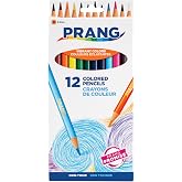 Prang Thick Core Colored Pencils, Assorted Colors, 3.3 mm core, 12 Count | Ideal for writing, drawing, schoolwork, classrooms and office use