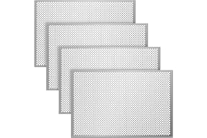 Gisafai 4 Pcs Cloverleaf Aluminum Sheet 2 Feet by 3 Feet Perforated Metal Sheets 0.02 Inch Thick Metal Mesh Aluminum Sheet Decorative for Indoor Outdoor (Silver)
