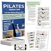 56 Pilates Cards- Produced by a Certified Instructor- 40 mat exercises- Optional to use with Pilates Circle exercises- Stott Pilates workout cards- Enhance workout with the Ring and Ball - Detailed photos and video Instructions.