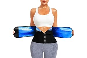 LMCOB Sauna Waist Trainer for Women Waist Trimmer Corset for Stomach Wrap Workout Belly Belt Band Zipper Sauna Suits