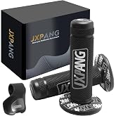 JXPANG 7/8" Handlebar Grips 22mm/24mm for CRF KLX Dirt Bike &amp; E-Bike | Premium Rubber, Left 22mm/Right 24mm, Anti-Slip, 120mm Length, Fits Dirt Bike &amp; E-Bike, Wrist Assist