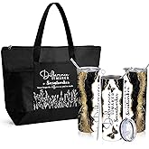 Sieral Galentines Valentines Social Worker Appreciation Gifts Set for Women – Difference Maker Tote Bag & Tumbler 20 oz Thank You Gifts for Employee Coworker School Staff(Black)