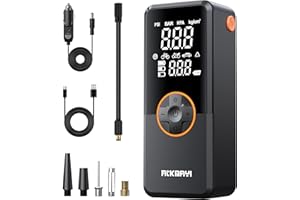 ATKMAYI Tire Inflator Portable Air Compressor, 150PSI Air Pump for Car Tires, Cordless Air Compressor with Inflation and Deflation Modes, 12V DC Tire Pump for Car, Motorcycle, Bicycle, Balls, Car Accessories