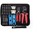 HKS Solar PV Panel Crimping Tool Kit with Crimper Stripper and 8 Pairs Solar connectors and 1Pair Solar Connector Spanner Wrench, Crimper Tool for Solar Cable AWG14-10,2.5/4/6mm²