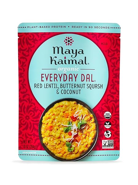 MAYA KAIMAL ORGANIC, EVERYDAY DAL, RED LENTIL, BUTTERNUT SQUASH & COCONUT, 10 OZ