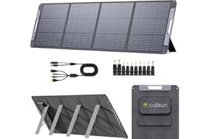 Callsun 200W Portable Solar Panel for Power Station, Monocrystalline 200 Watt 20V Solar Panel Foldable Charger for Camping, 23.5% High Efficiency IP68 Waterproof for Outdoor RV Trip