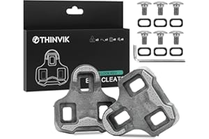 Thinvik Bike Cleats for Look Keo Grip,Road Bike Look Keo Cleat with Anti-Slip Rubber Desgin.Bicycle Cleat Set for Indoor&Outd